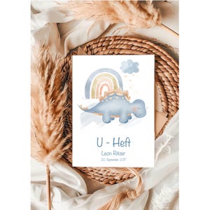 U - Heft Hülle & Impfpass Hülle Dinosaurier • personalisiert• Reisepass