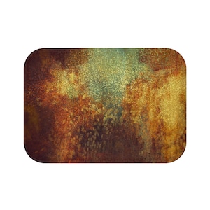 Rust Colored Bath Mat, Burnt Orange Bath Rug, Rusty Old Concrete Urban Grunge Bath Decor, Brown Shower Decors, Contemporary Bath Mat