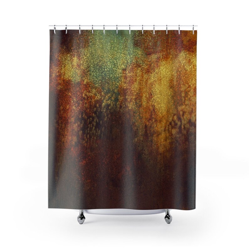 Southwestern Rust Colored Shower Curtain Burnt Orange Etsy