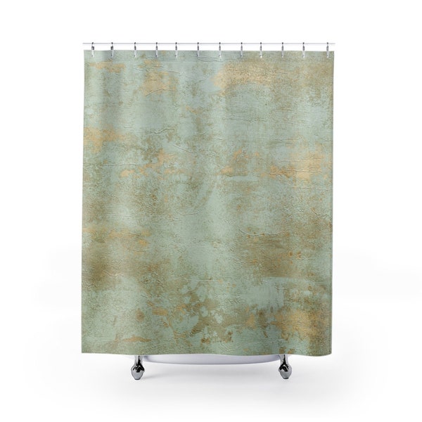 Green Shower Curtain Etsy