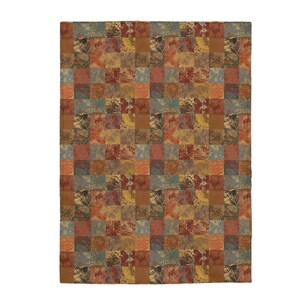 Rust Throw Blanket Boho, Terracotta Checkered Blanket for Bed Couch ...