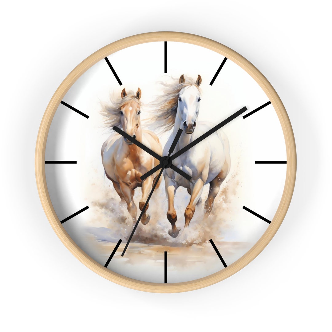 Running Horses Wall Clock, 10 Equestrianinspired Timepiece for