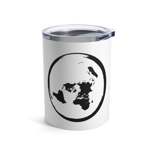 Flat Earth Tumbler 10oz, Flat Earth Map Tumbler, Flat Earth Gift, Azimuthal Equidistant Tumbler, Flat World Map Tumbler, Flat Earth Gift