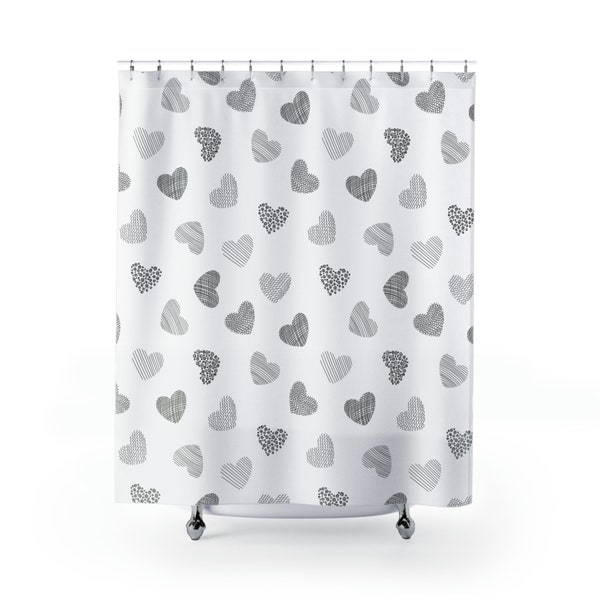 Heart Shower Curtain Etsy