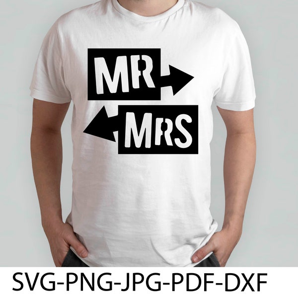 MR-MRS Svg,clipart, cricut, Svg,Png,Dxf,Pdf,Jpg, digital downloads