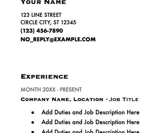 Simple Resume Template for Word