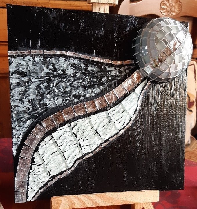 Tableau Comète sur Fond Noir