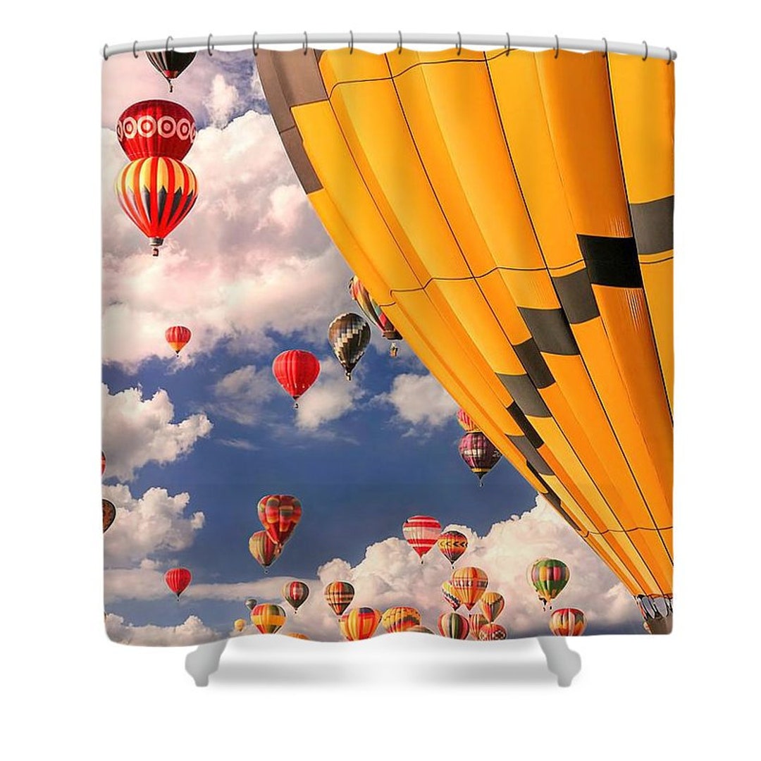 Mass Ascension Hot Air Balloons Shower Curtain Etsy