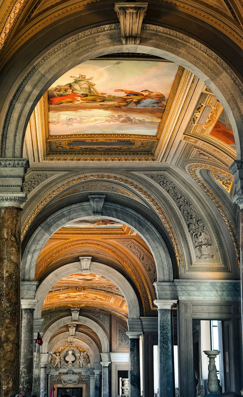 Grand Hallway of the Vatican Mirror Sided Gallery Wrap Canvas