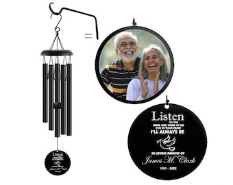 Personalized Memorial Chime | Listen to the Wind Wind Chimes | Sympathy Wind Chime Gift | In Memory of a loved one | Bereavement Gift