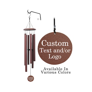 Personalized Wind Chime Gift - Custom engraved Aluminum chimes - Wedding Gift - Memorial Wind Chime - Retirement Gift
