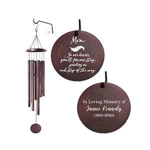 Personalized Memorial Wind Chime for Loss of Mother - Sympathy Gift