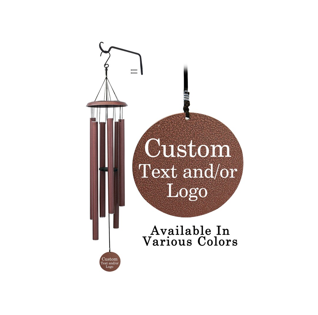 Personalized Wind Chime Custom Engraved Windchime Wedding Gift Memorial