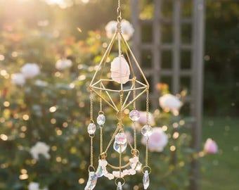 Crystal Suncatcher - Rainbow Maker, Boho Window Hanging, Healing Decor - Housewarming gift - Gift for her