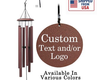 Carillón de viento personalizado / Carillón de aluminio grabado a medida / Carillón conmemorativo / Regalo de jubilación / Decoración del hogar