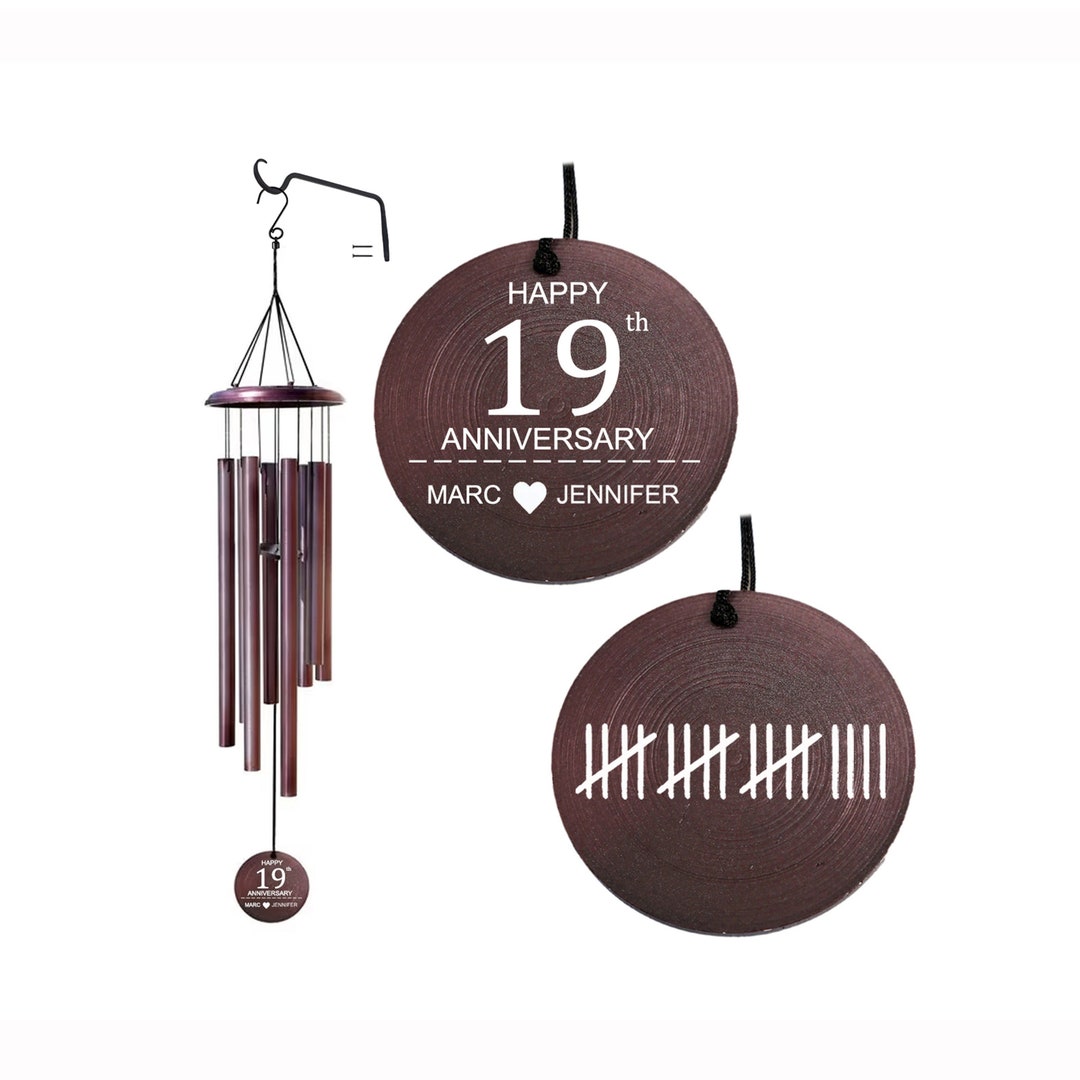 Buy 19th Anniversary Gift Wind Chime Traditional Bronze Gift Perfect 19