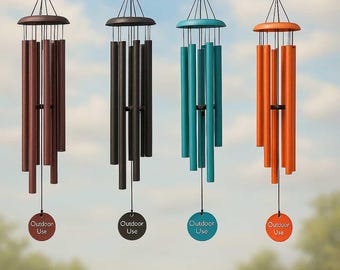 Personalized Aluminum Wind Chimes | Outdoor Memorial Gift | Customized Gifts | Home Decor | Mother's Day Gift
