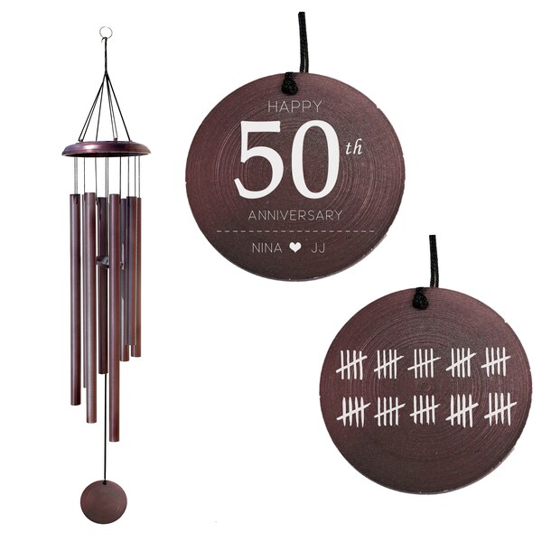 50th Anniversary Wind Chimes Etsy