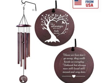 Gepersonaliseerde herdenkingswindgong - sympathie - verlies van geliefde - windklok op maat - herdenkingscadeau
