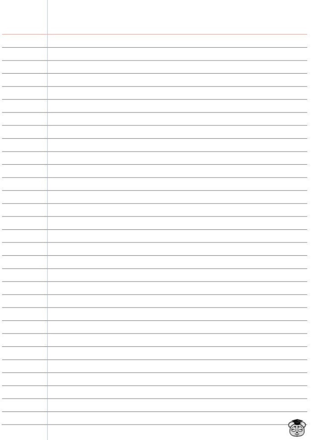 Printable Versatile (black) Wide Lined Paper for School &amp; Home Learning ...