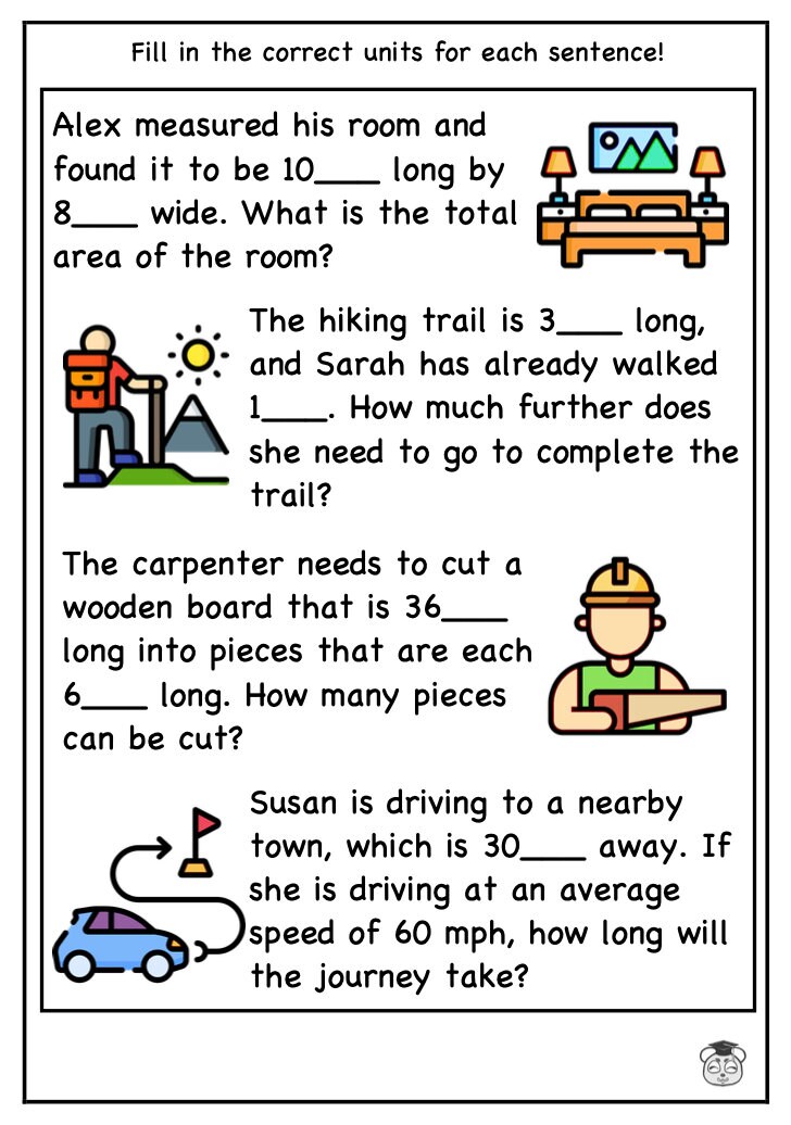 7 Page Printable Exploring Imperial Length Conversion Worksheet: Solve ...