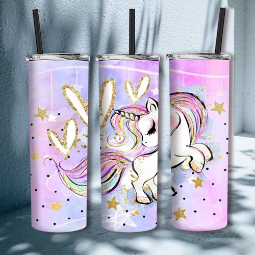 Princess Unicorn Tumbler Sublimation Unicorn Decal Unicorn Etsy