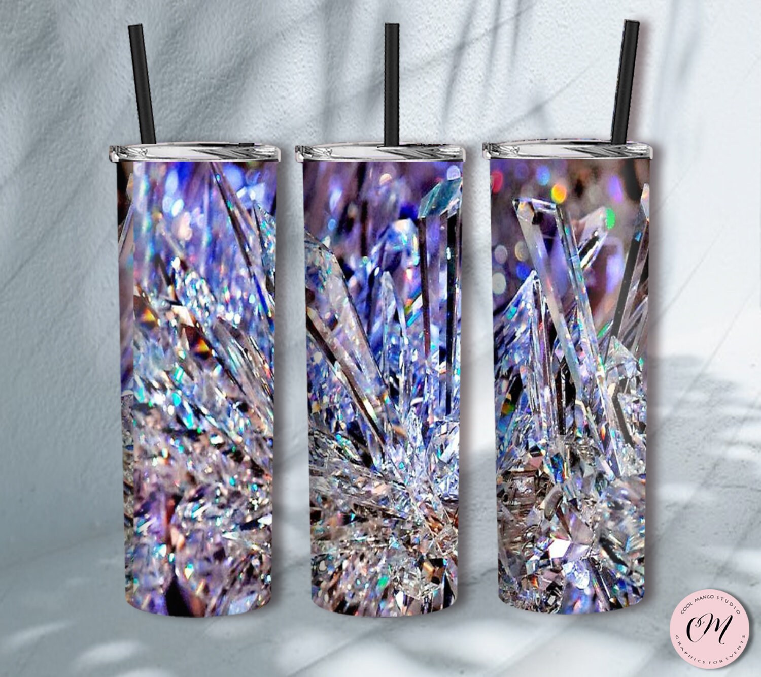 Diamond Tumbler 20 Oz Skinny Tumbler Sublimation Diamond Etsy