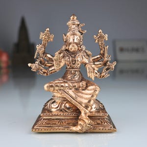 Handcrafted Panchaloha Varahi Devi Idol: South Indian Chola Art, 5 Inch
