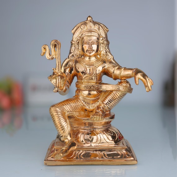 Handcrafted Bronze Aiyanar Swamy Idol: South Indian Kaval Deivam