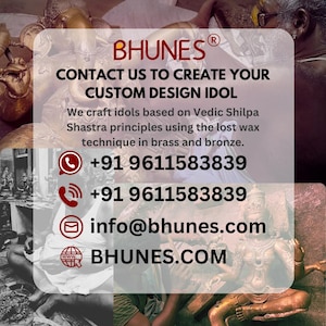 13 cm Messing Batuk Bhairav Idol - Handgefertigte Kalabhairava Murti für Home Puja Bild 7