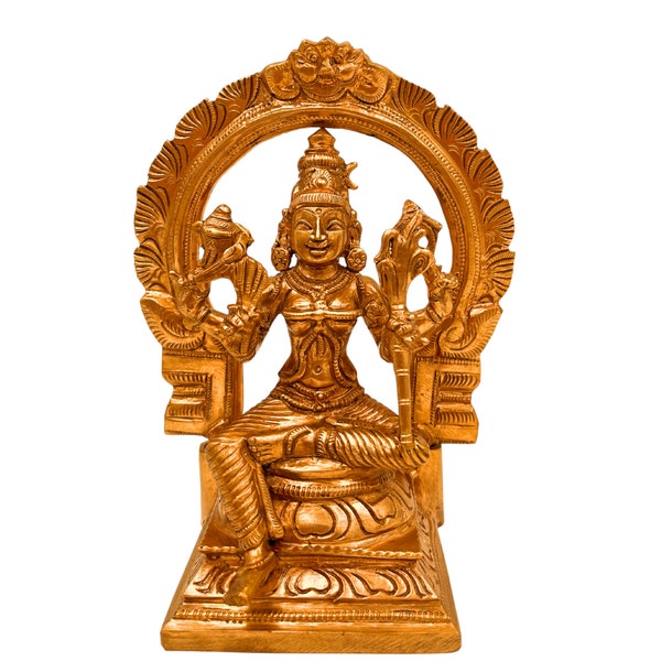 Sculpture Bhunes en bronze de la déesse Rajarajeshvari, Ashatadhatu Raja Rajeshwari Silai, idoles Rajeshvari Devi, or, 6,5 cm, 1 pièce