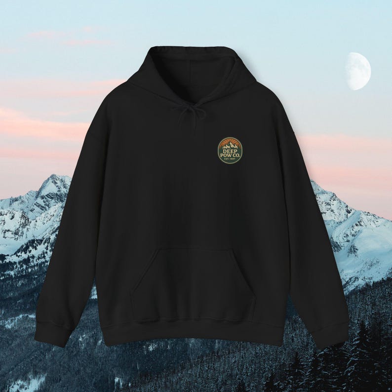 Vintage Snowboarding Hoodie: Surf the Earth Retro Mountain Pullover image 4