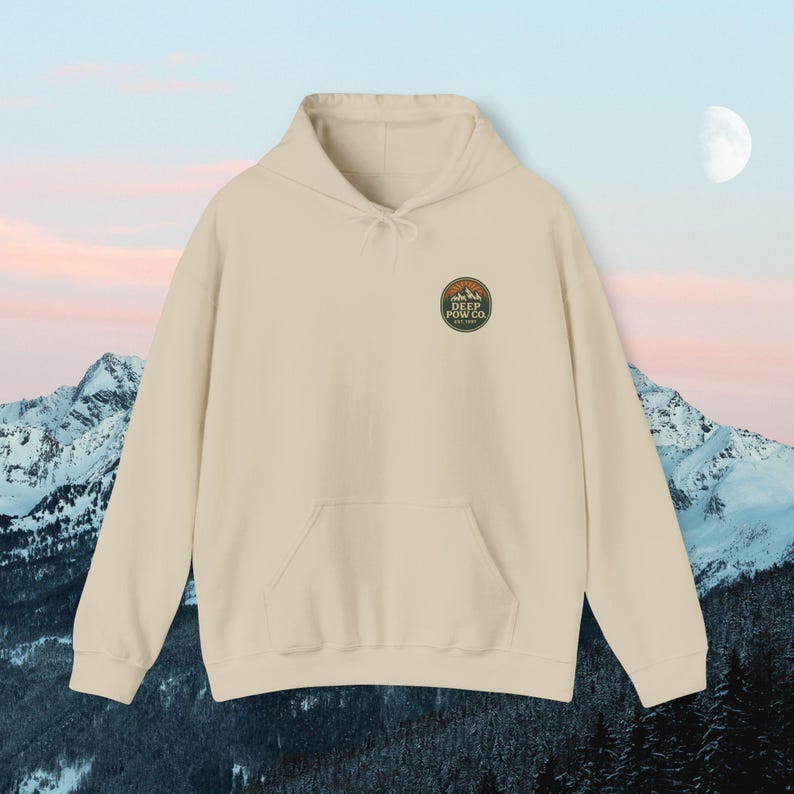 Vintage Snowboarding Hoodie: Surf the Earth Retro Mountain Pullover image 6