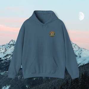 Vintage Snowboarding Hoodie: Surf the Earth Retro Mountain Pullover image 2