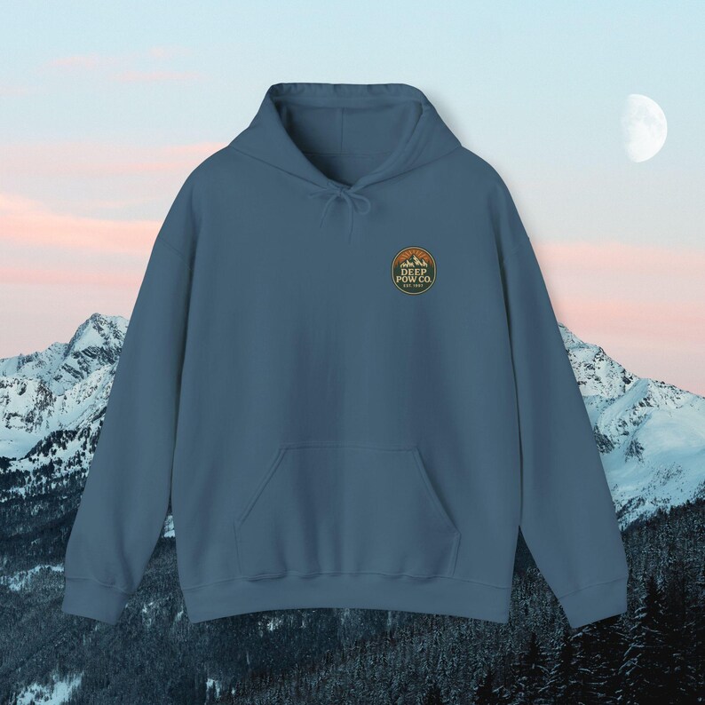 Vintage Snowboarding Hoodie: Surf the Earth Retro Mountain Pullover image 2