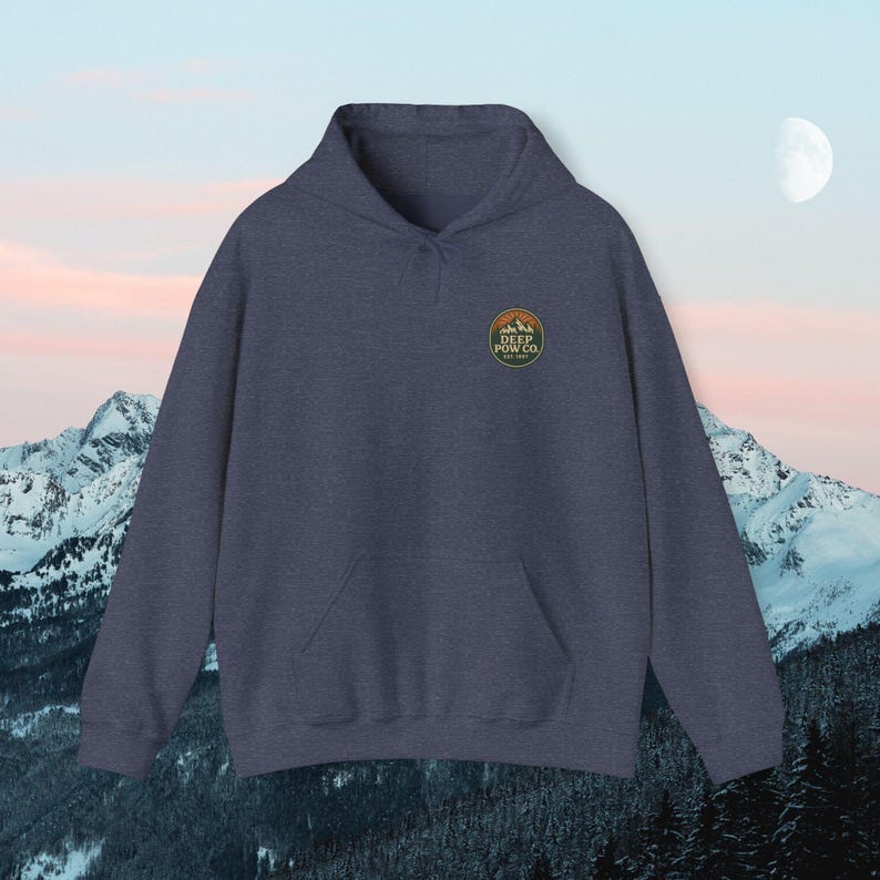 Vintage Snowboarding Hoodie: Surf the Earth Retro Mountain Pullover image 8