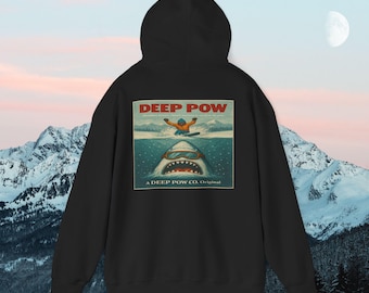 Fear the Freshies Hoodie Retro Snowboarding Sweatshirt Deep Powder Graphic by Deep Pow Co
