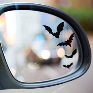 Four Little Spooky Bats x 2 Decal Sticker For Car Side Mirror