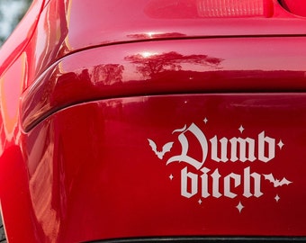 Gothic Car Decal: Funny Witchy Vibes Window Sticker