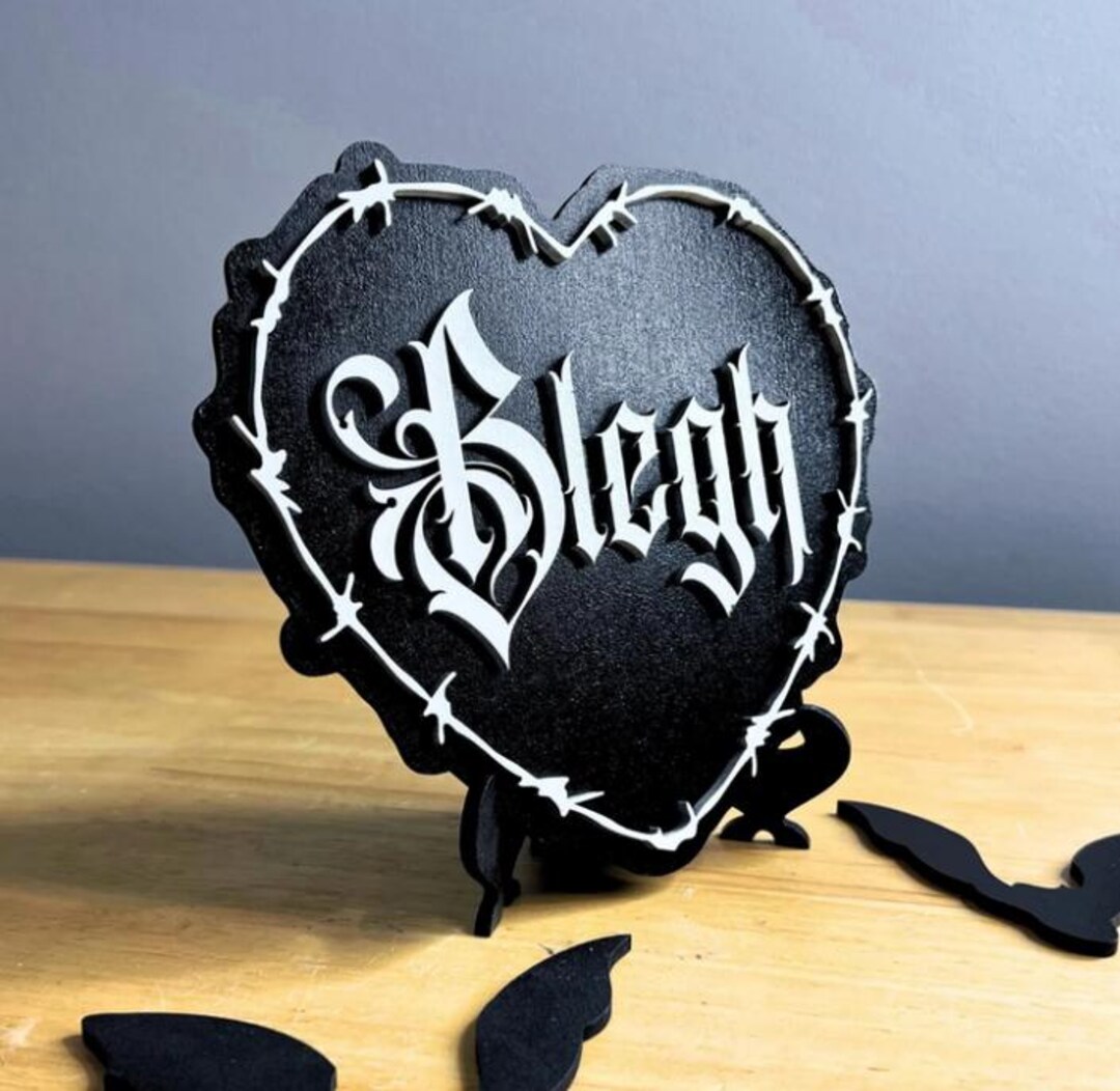 Blegh Barb Wire Heart Car Decal Art Sticker Decor Truck Window Windshield Mirror JDM Funny Girls Screamo Goth Emo Hardcore Metal Music
