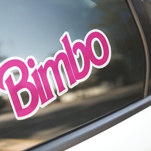 Bimbo Pink Vinyl Decal Sticker Funny Mature Car Mirror Decal