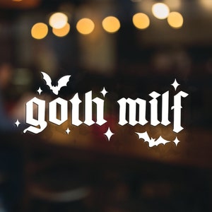 Goth Mutter Auto Aufkleber für Fenster lustiger Gothic Sticker Kink Mom Metal Musik