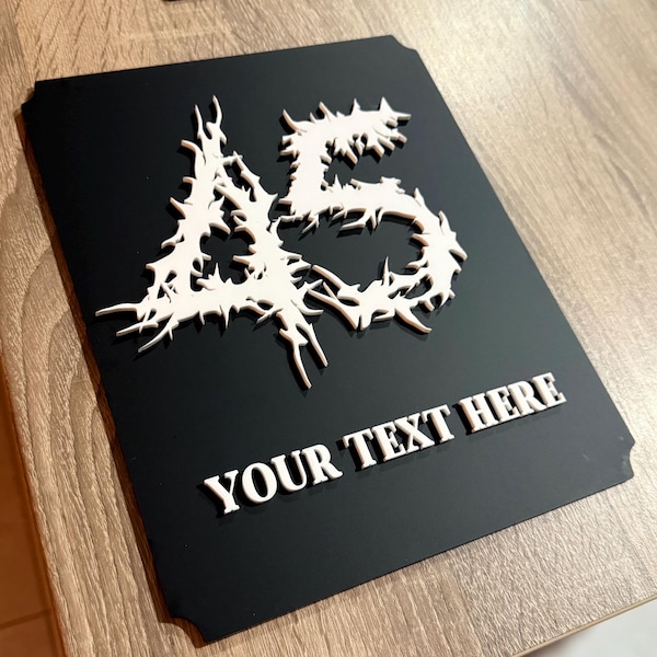 Personalized Death Metal House Numbers - Acrylic Signs