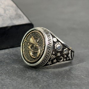 Cancer Zodiac Sterling Silver Ring: Horoscope Astrology Theme