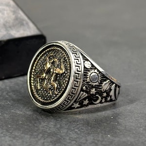 Gemini Zodiac Ring: Sterling Silver Astrology Horoscope Ring