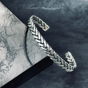 Byzantine Bracelet,Silver Ancient Rome Bracelet,Olive Branch Sterling Silver Bracelet,Handmade Embriodered Bracelet
