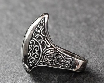 Ouroboros Sterling Silver Ring, Men's Gothic Eternity Style (Handmade)