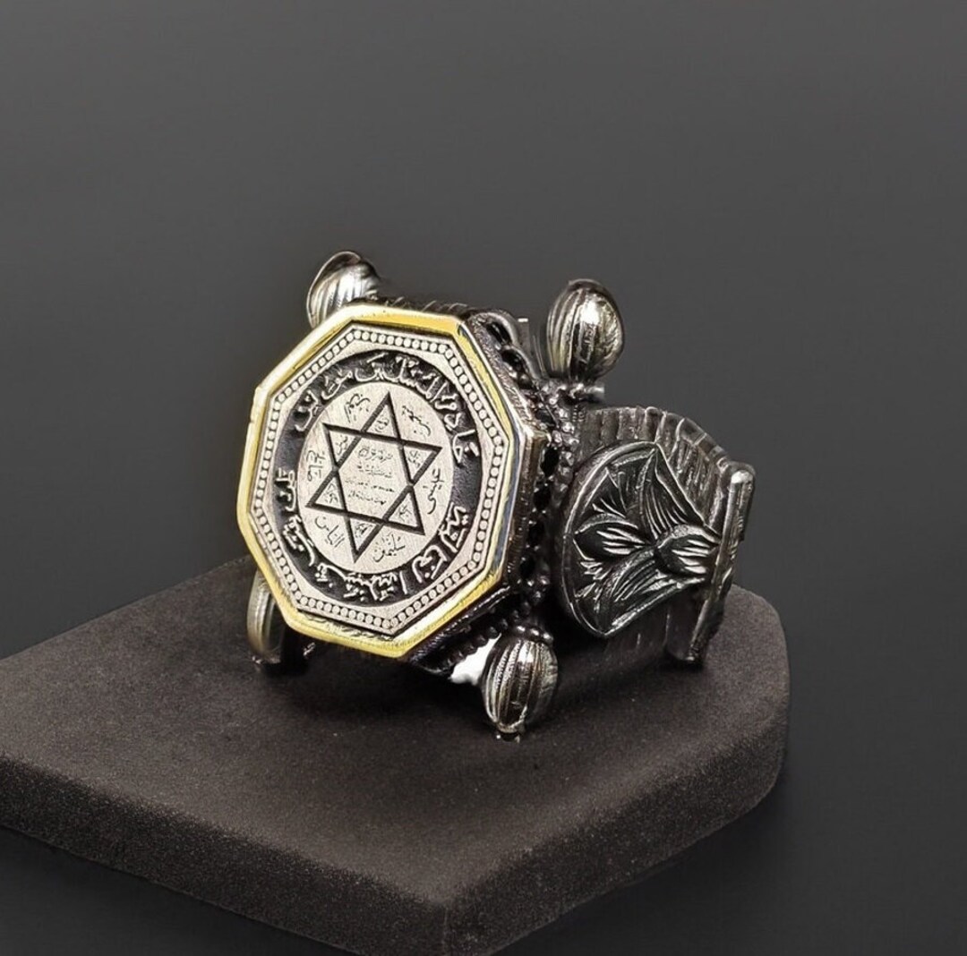 925 Sterling Silver Seal of Solomon Ring,handmade Silver Ring,new