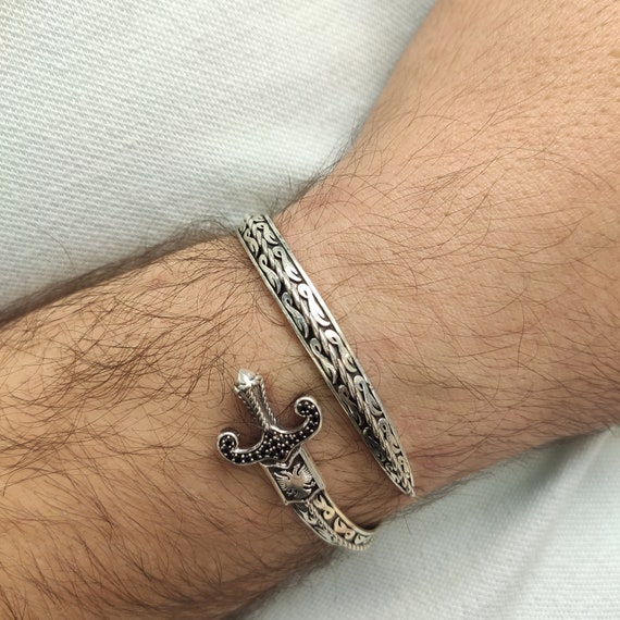 Silver bracelets for mens in lalitha jewellery online