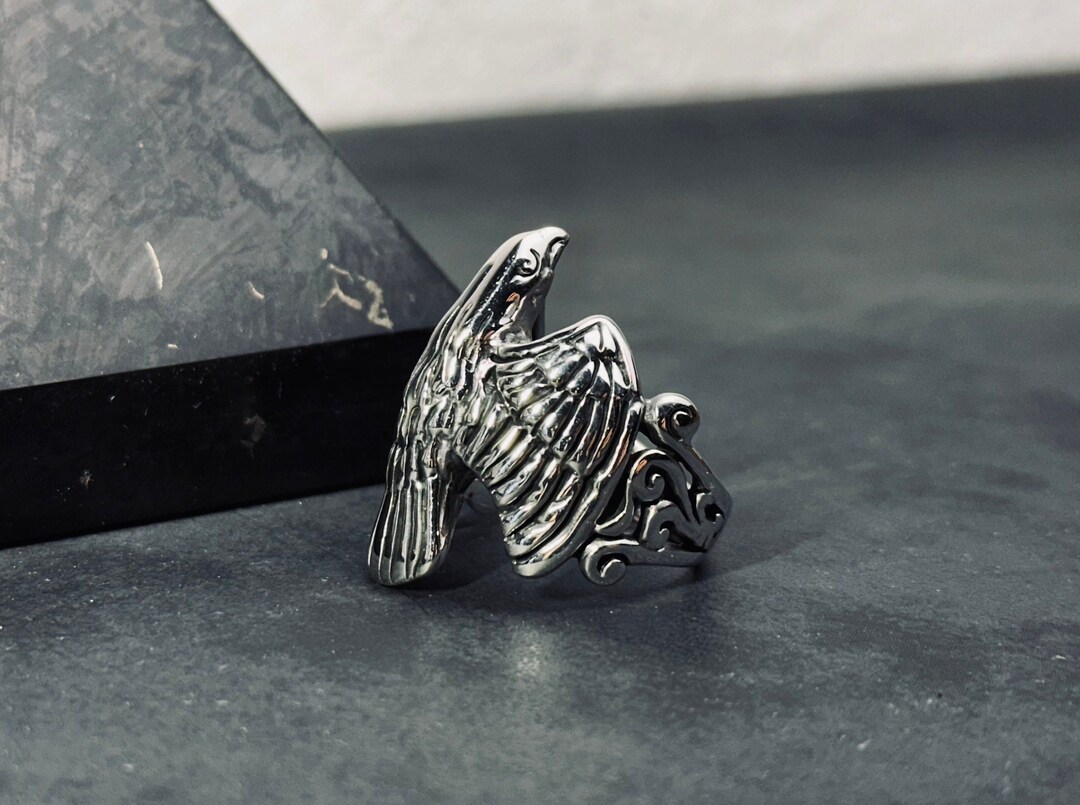 Falcon Jewelry Men's Sterling Silver Snake Ring - Handmade, Size 9, No Gemstone